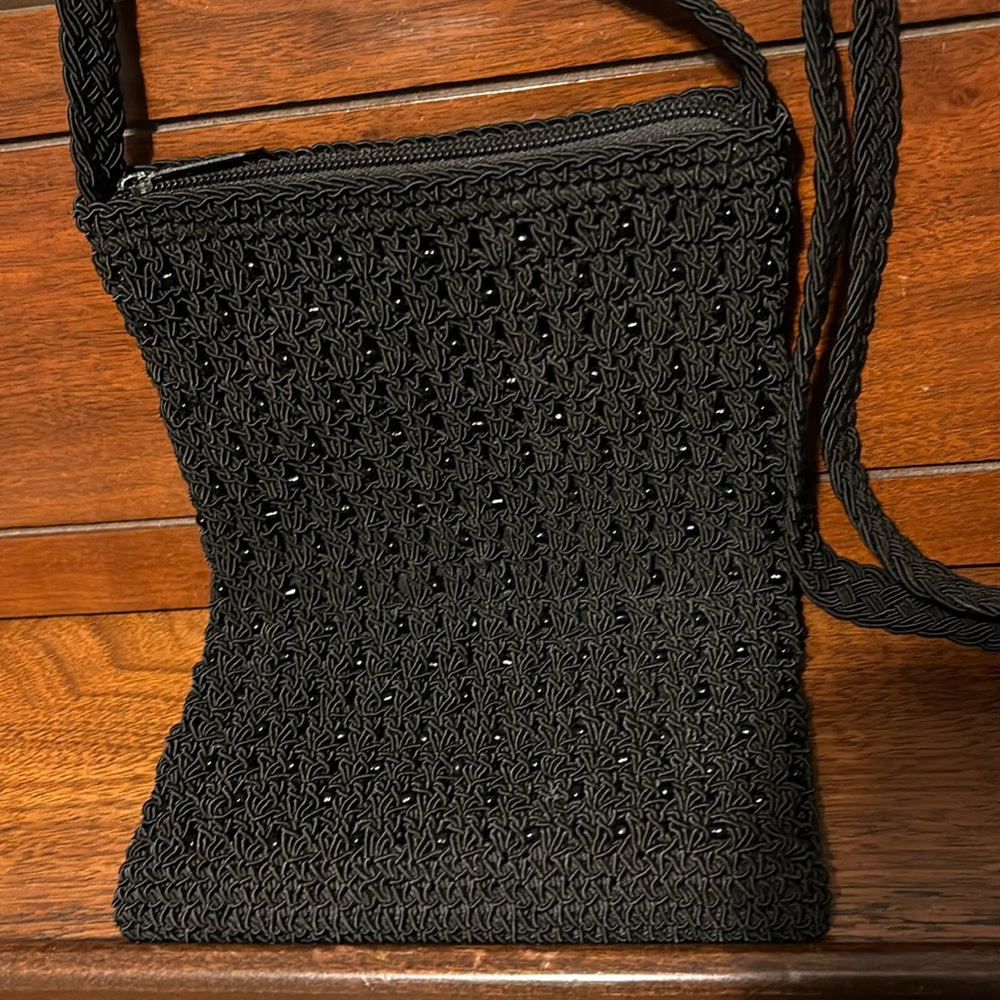 Vintage Black Beaded Purse